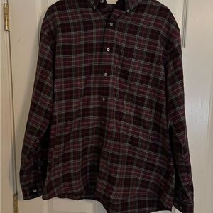 Van Heusen Burgundy Plaid Button-Down Shirt